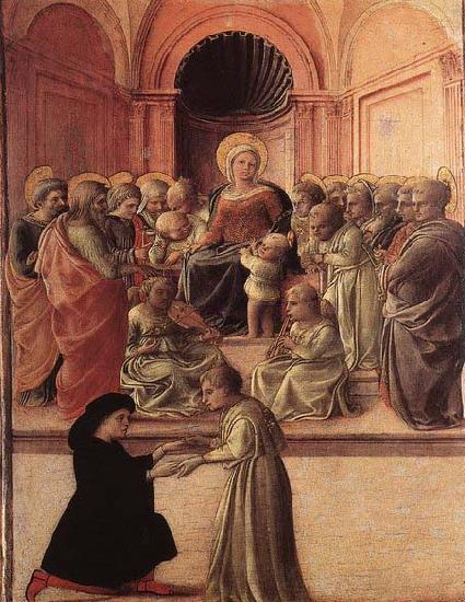 Fra Filippo Lippi Madonna and Child with Saints and a Worshipper oil painting image